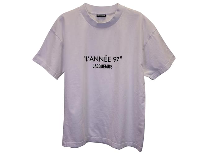 T-shirt Jacquemus L'Année en coton blanc  ref.1253196
