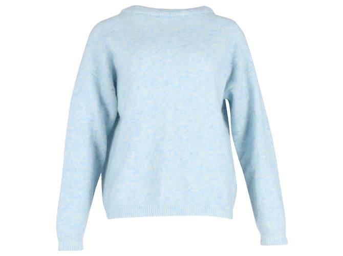 Acne Studios Pull Dramatic En Laine Bleu Clair