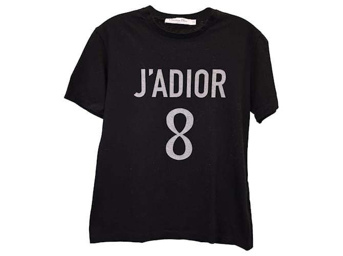 Christian Dior J'Adior 8 T-shirt en Coton Noir  ref.1253277