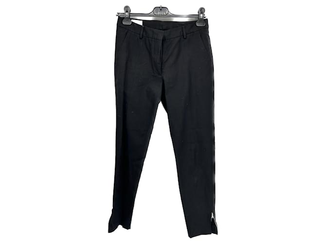 DRIES VAN NOTEN  Trousers T.fr 34 cotton Black  ref.1253346