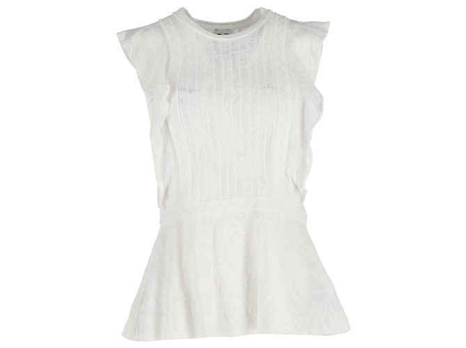 Blusa sin mangas Missoni de algodón blanco Crudo