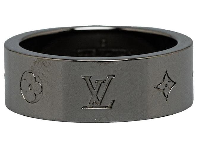 Bague Louis Vuitton Monogram Nanogram Instinct M00513 en métal argenté en excellent état  ref.1253447