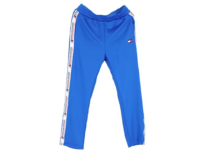 Tommy Hilfiger Pantalon de jogging à bande logo pour hommes Polyester Bleu  ref.1253480