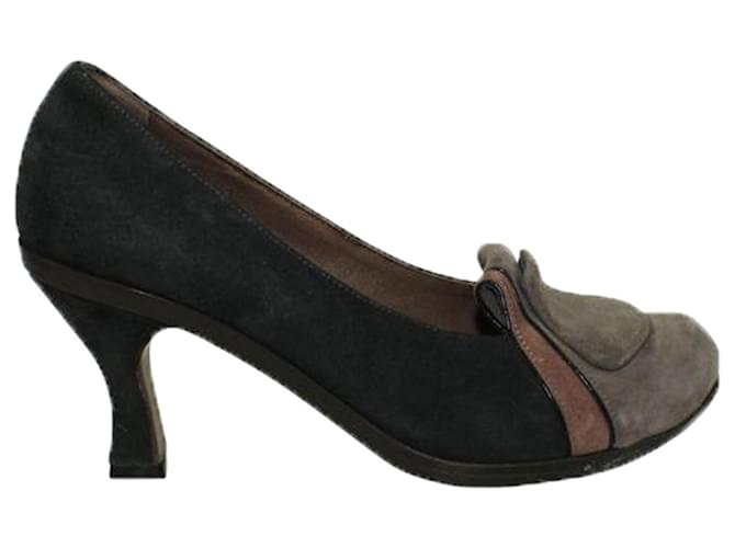Marni Brown Suede Heels Leather  ref.1253482