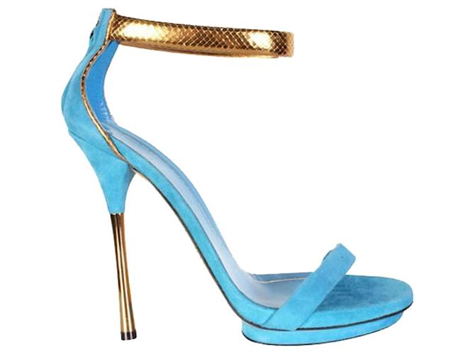 Gucci Blue Kelis Sandals Leather  ref.1253483