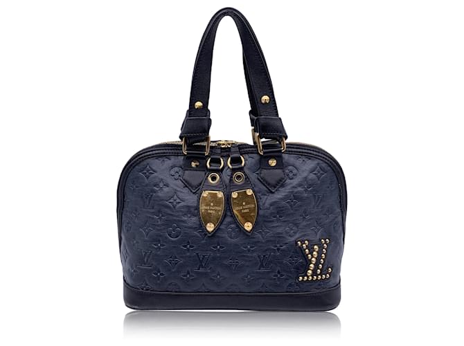 Louis Vuitton Blue Monogram Leather Neo Alma lined Jeu Bag  ref.1253554