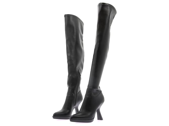 DIOR  Boots T.eu 37 leather Black  ref.1253628