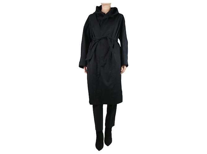 Isabel Marant Etoile Black hooded nylon trench coat - size UK 8 Polyamide  ref.1253641
