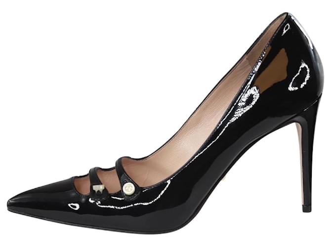 Gucci Sapatos pretos de couro envernizado - tamanho UE 36  ref.1253645