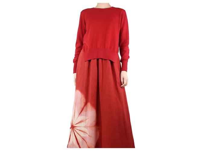 Isabel Marant Etoile Red side-slit jumper - size UK 10 Cotton  ref.1253653