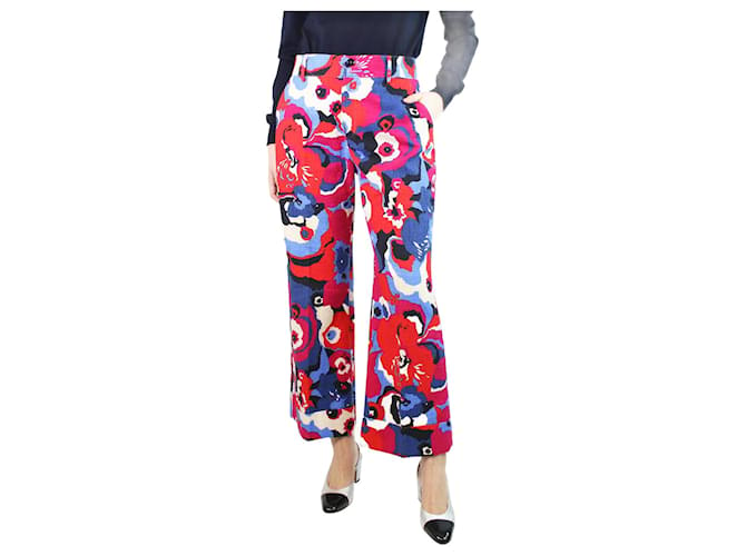 Autre Marque Multicoloured floral trousers - size L Multiple colors Cotton  ref.1253660