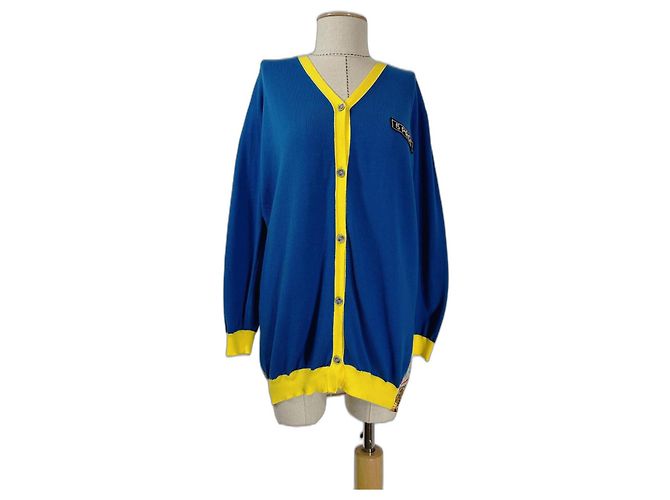 Autre Marque Strickjacke 5 Progress Blau Gelb Mehrfarbig Baumwolle Mehrfarben