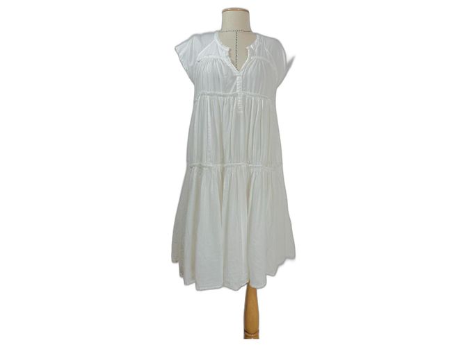 Autre Marque Vestido de algodón blanco Rabens Saloner