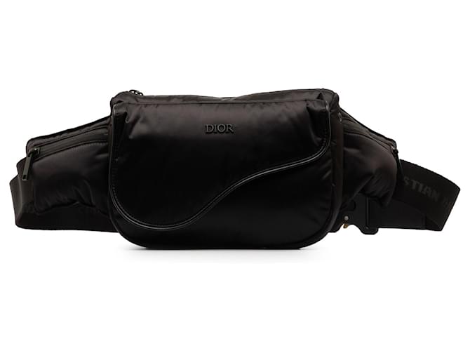 Dior Black Nylon Saddle Universe Belt Bag Cloth  ref.1253702