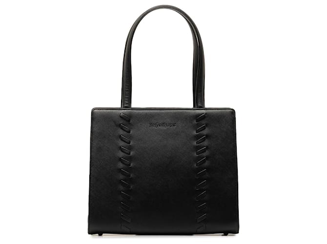 Yves Saint Laurent YSL Black Leather Handbag Pony-style calfskin  ref.1253722