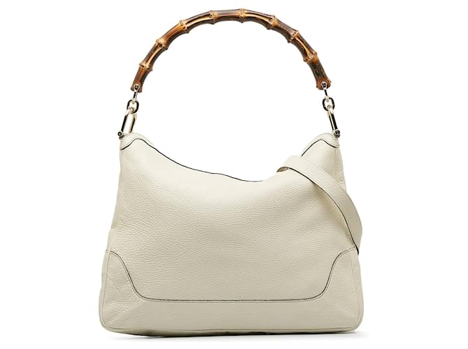 Gucci Diana Handtasche aus weißem Bambus Leder Kalbähnliches Kalb  ref.1253741