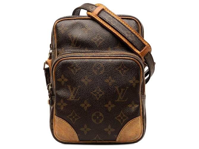 Louis Vuitton Brown Monogram Amazone Leather Cloth  ref.1253783
