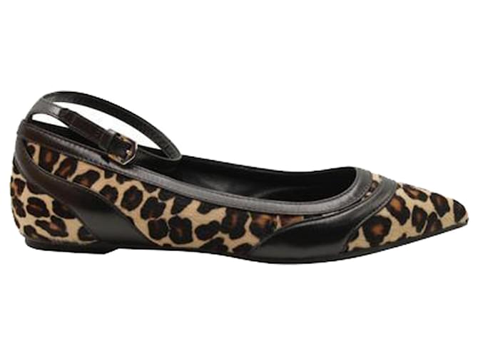 Tod's Chaussures plates à imprimé léopard avec bride à la cheville Cuir  ref.1253804