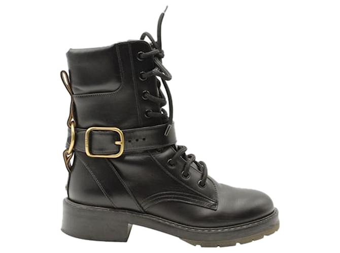 Chloé Diane Black Ankle Boots Leather  ref.1253811