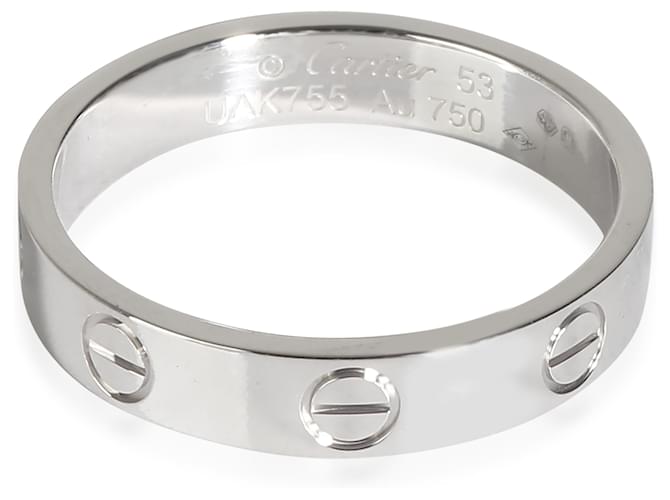Cartier Love Ring ein 18K Weißgold Silber Metallisch Metall  ref.1253845