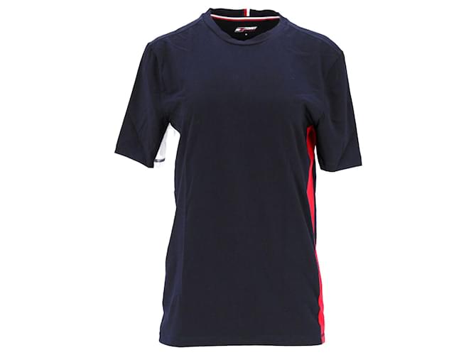 Tommy Hilfiger Mens Relaxed Fit Short Sleeve T Shirt Navy blue Cotton  ref.1253863