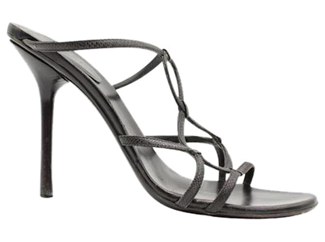 Gucci Black Strappy Stiletto Sandal Leather  ref.1253908
