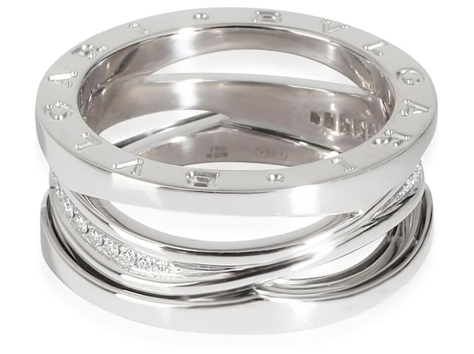 Bulgari Bvlgari B.Zero 1 Legend Diamond Ring in 18K white gold 0.16 ctw Silvery Metallic Metal  ref.1253937