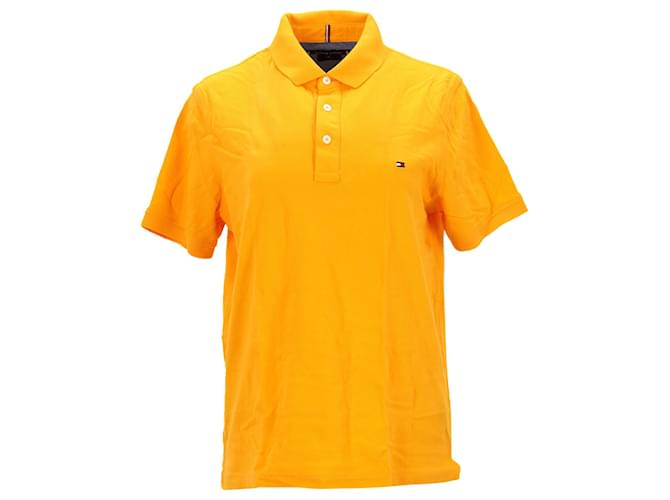 Tommy Hilfiger Mens Slim Fit Polo Yellow Camel Cotton  ref.1253993