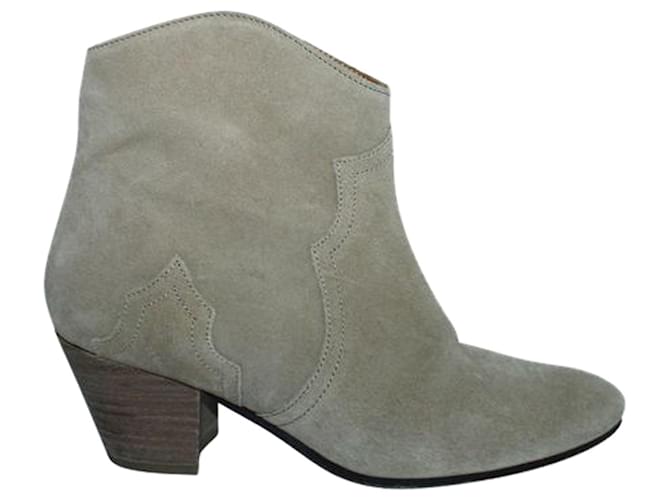 Isabel Marant Etoile Brown Suede Dicker Ankle Boots Leather  ref.1254020
