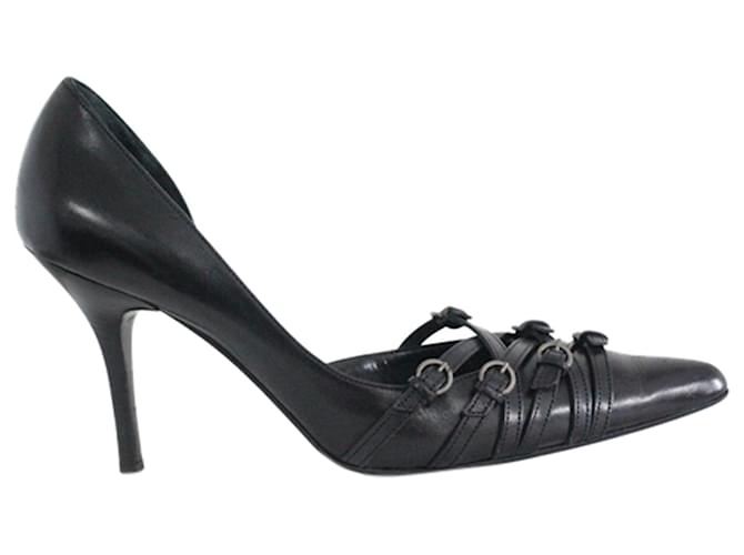 Bally Pointed Pumps Black Leather Pony-style calfskin  ref.1254028
