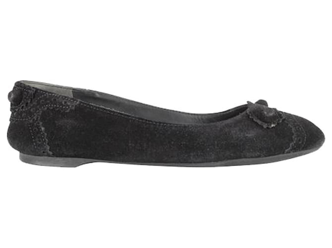 Balenciaga Chaussures plates Arena en daim noir Suede  ref.1254030