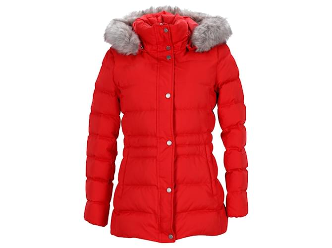 Tommy Hilfiger Womens Padded Down Jacket Red Polyester  ref.1254044