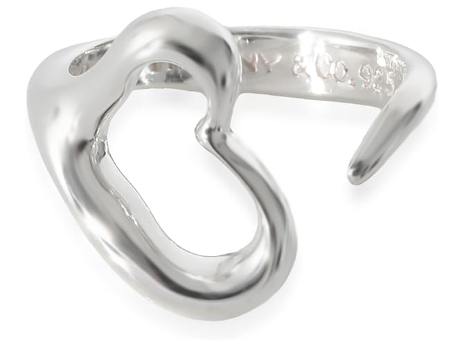 TIFFANY & CO. Anel de coração aberto Elsa Peretti em prata esterlina Metálico Metal  ref.1254062
