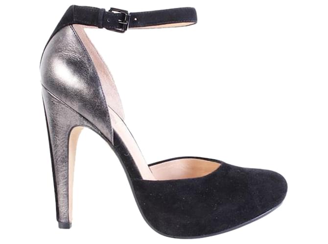 Belle Sigerson Morrison Zapatos de tacón con correas de tobillo Negro Cuero  ref.1254090