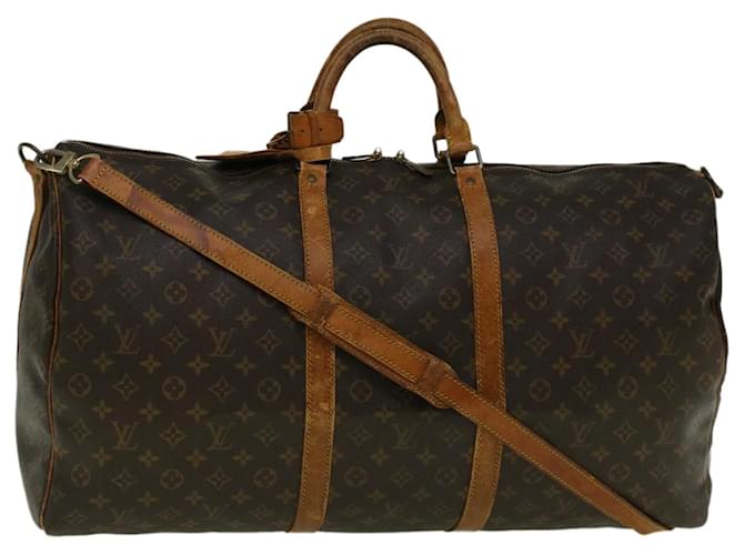 Louis Vuitton Monogram Keepall Bandouliere 60 Boston Bag M41412 LV Auth 58388 Cloth  ref.1254155