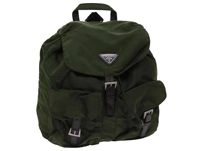 PRADA Backpack Nylon Khaki Auth 63118  ref.1254202