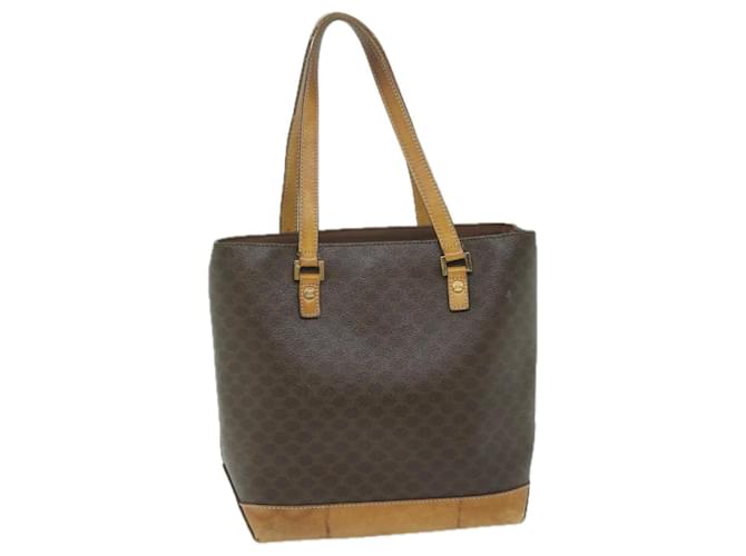 Céline CELINE Macadam Canvas Shoulder Bag PVC Leather Brown Auth 62944  ref.1254206