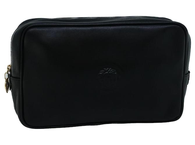 Gianni Versace Clutch Bag Leder Schwarz Auth bs8916  ref.1254210