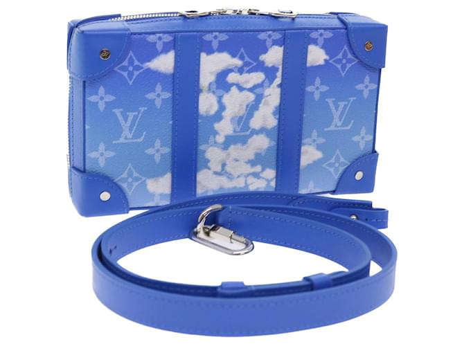 LOUIS VUITTON Monogram Clouds Soft Trunk Wallet Shoulder Bag M45432 auth 55808A White Light blue  ref.1254248