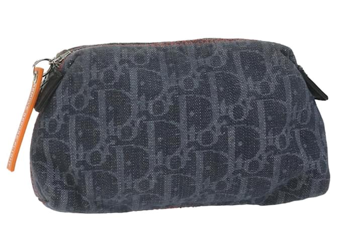 Christian Dior Trotter Canvas Pouch Navy Auth am5553 Navy blue  ref.1254272