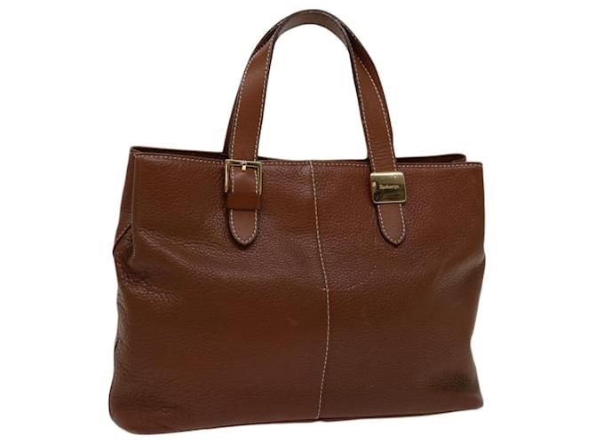Autre Marque Burberrys Hand Bag Leather Brown Auth bs12032  ref.1254284