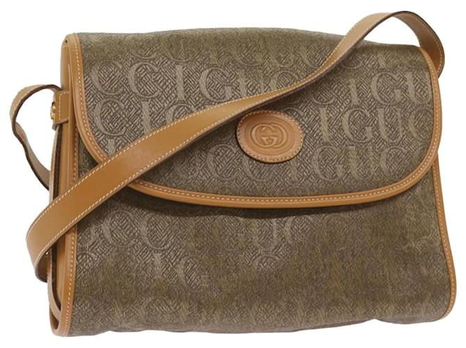 GUCCI Shoulder Bag Canvas Brown 001 14 0712 Auth ep3312 Cloth  ref.1254308