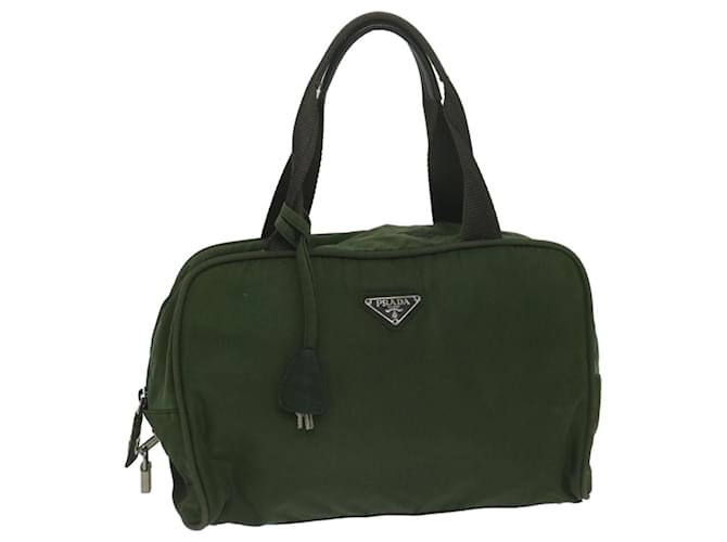 PRADA Hand Bag Nylon Khaki Auth 63973  ref.1254338