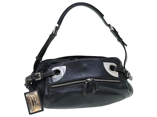 Dolce & Gabbana DOLCE&GABBANA Miss Hug Shoulder Bag Leather Black Auth bs11389  ref.1254357