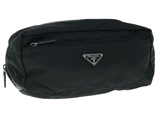 PRADA Clutch Bag Nylon Black Auth am5577  ref.1254376
