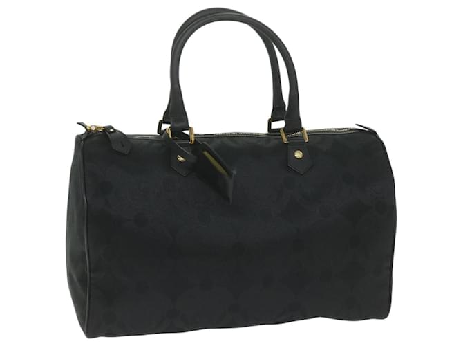 Gianni Versace Boston Bag Canvas Black Auth yk10120 Cloth  ref.1254384