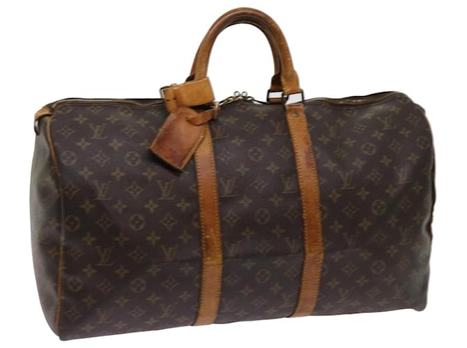 Louis Vuitton Monograma Keepall 50 Boston Bag M41426 Autenticação de LV 64151 Lona  ref.1254390