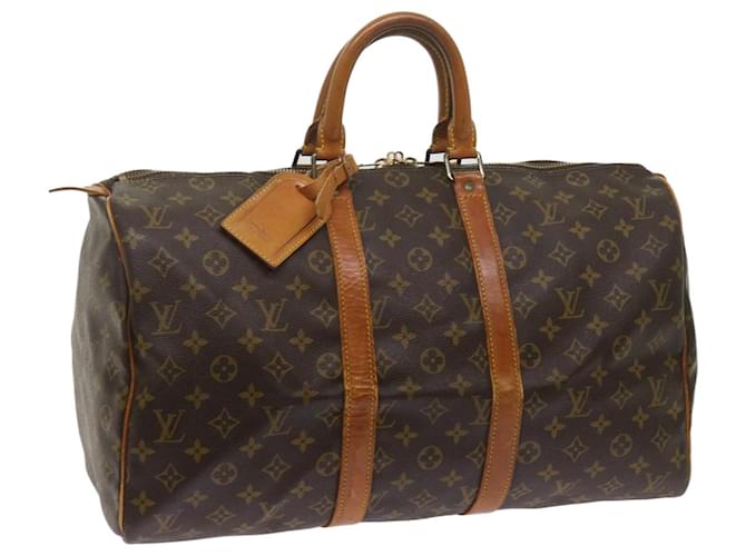 Louis Vuitton Monograma Keepall 45 Boston Bag M41428 Autenticação de LV 61250 Lona  ref.1254439