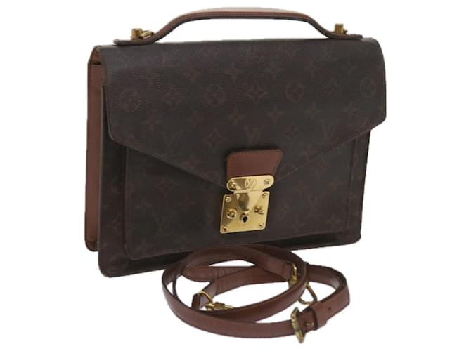 Louis Vuitton Monogram Monceau 28 Hand Bag 2way M51185 LV Auth 66171 Cloth  ref.1254514