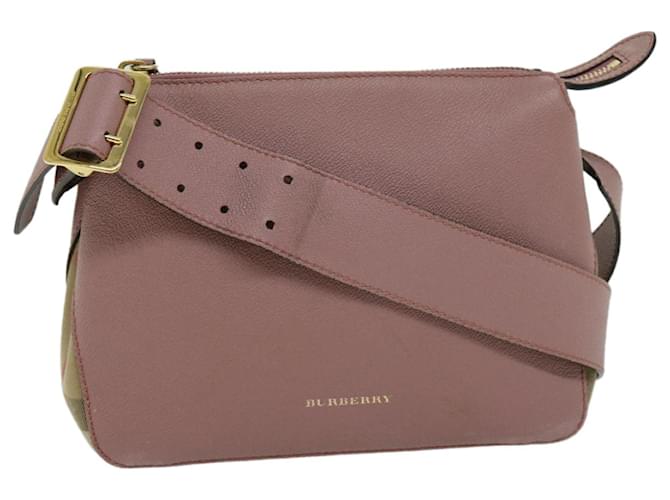 BURBERRY Shoulder Bag Leather Pink Auth ep3266  ref.1254520